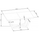 Стол обеденный HALMAR MASSIVE 3 дуб натуральный/дуб натуральный 160-250/90